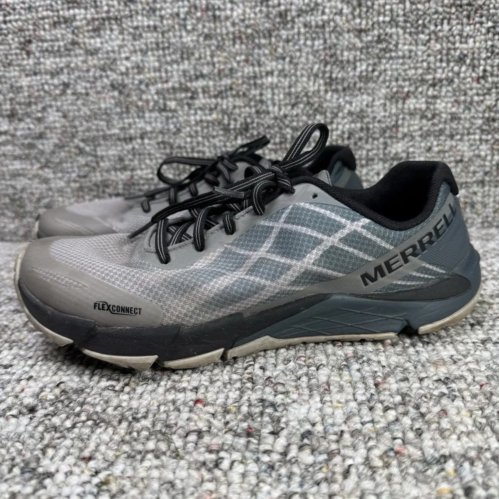 Merrell Shoes Mens Size 7 Bare Access Flex Running Sneakers Black Gray